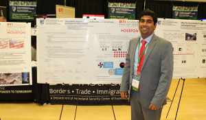 Keshav Kasichainula, Ph.D. student in Computer Science at the University of Houston, presents his poster as part of the 2019 COE Summit Student Poster competition.